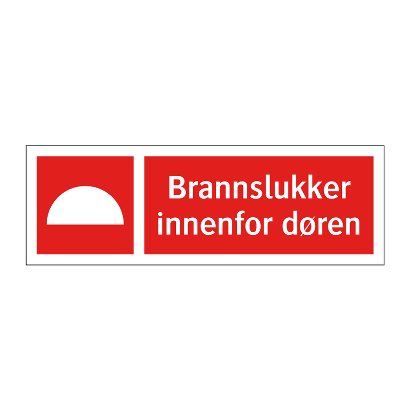 Brannslukker innenfor døren