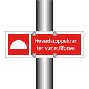Hovedstoppekran for vanntilforsel