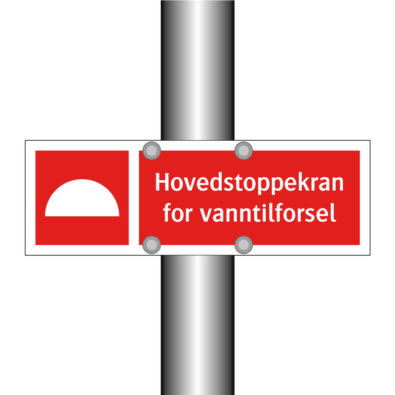 Hovedstoppekran for vanntilforsel