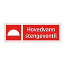 Hovedvann stengeventil
