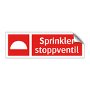 Sprinkler stoppventil