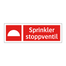 Sprinkler stoppventil
