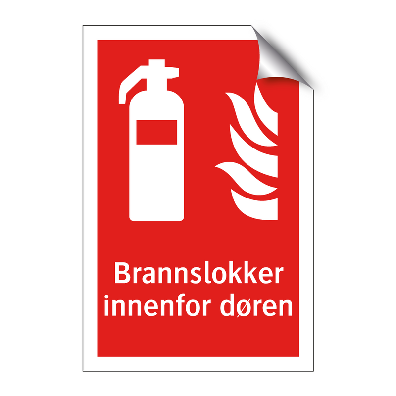 Brannslokker innenfor døren & Brannslokker innenfor døren & Brannslokker innenfor døren