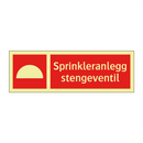 Sprinkleranlegg stengeventil