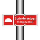 Sprinkleranlegg stengeventil