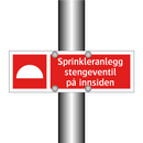 Sprinkleranlegg stengeventil på innsiden