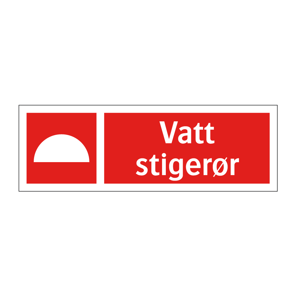 Brannskilt Vatt stigerør 3 | Kjøp Online | SignOnline