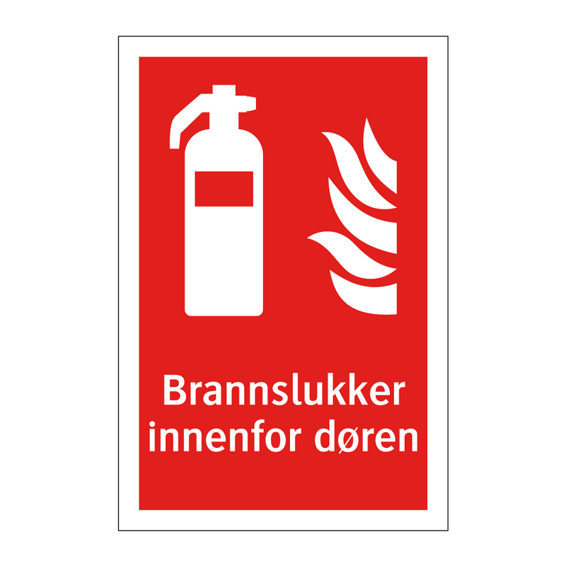 Brannslukker innenfor døren & Brannslukker innenfor døren & Brannslukker innenfor døren