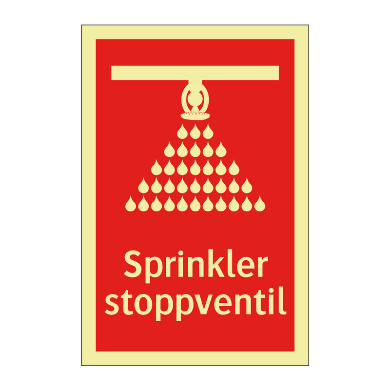 Sprinkler stoppventil