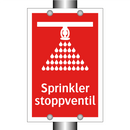 Sprinkler stoppventil