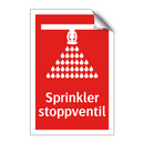 Sprinkler stoppventil