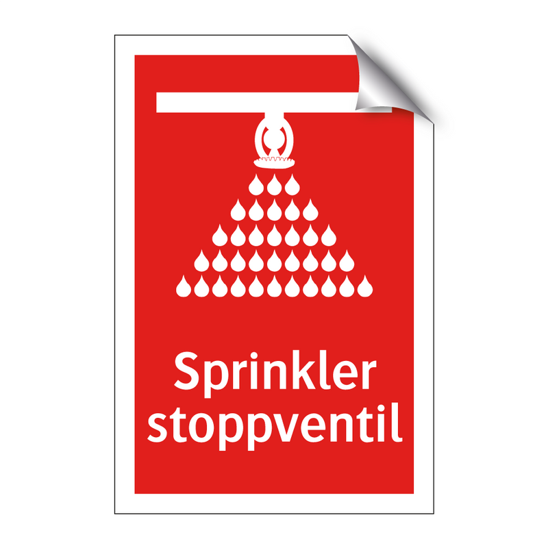 Sprinkler stoppventil