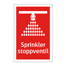 Sprinkler stoppventil