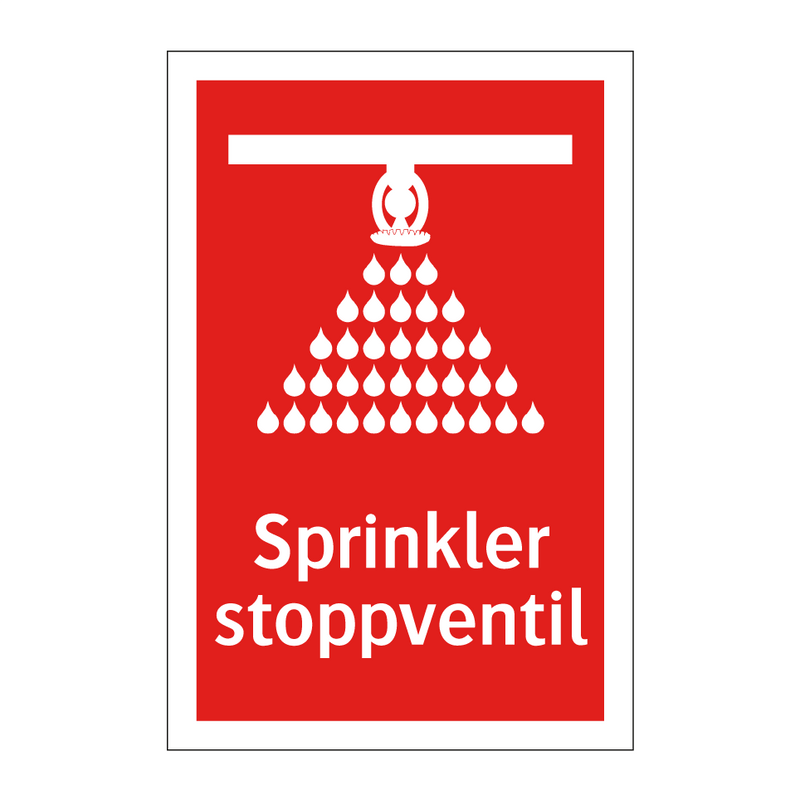 Sprinkler stoppventil