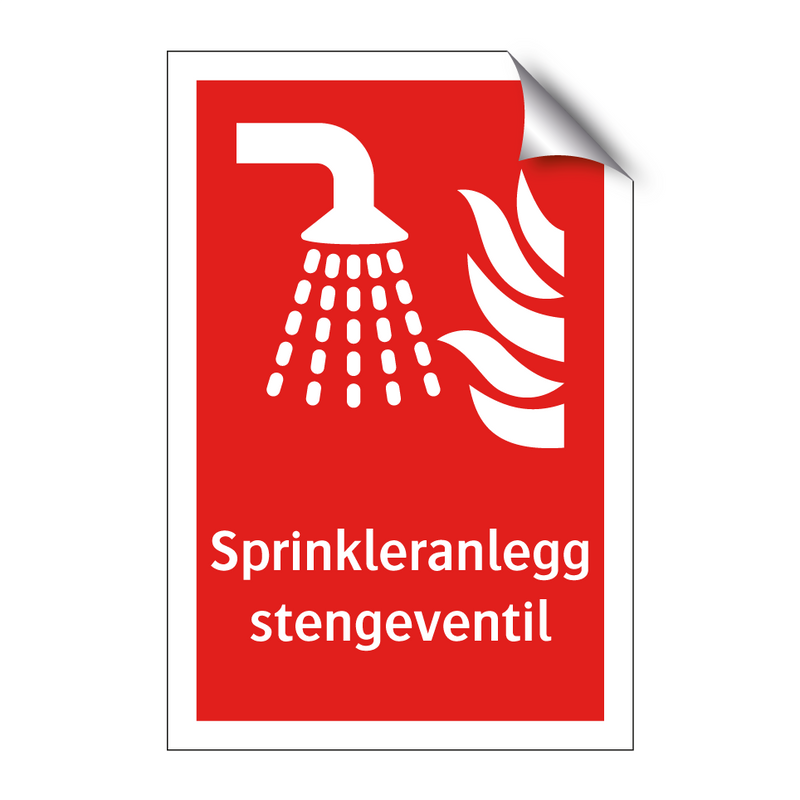 Sprinkleranlegg stengeventil