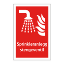 Sprinkleranlegg stengeventil