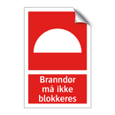 Branndør må ikke blokkeres