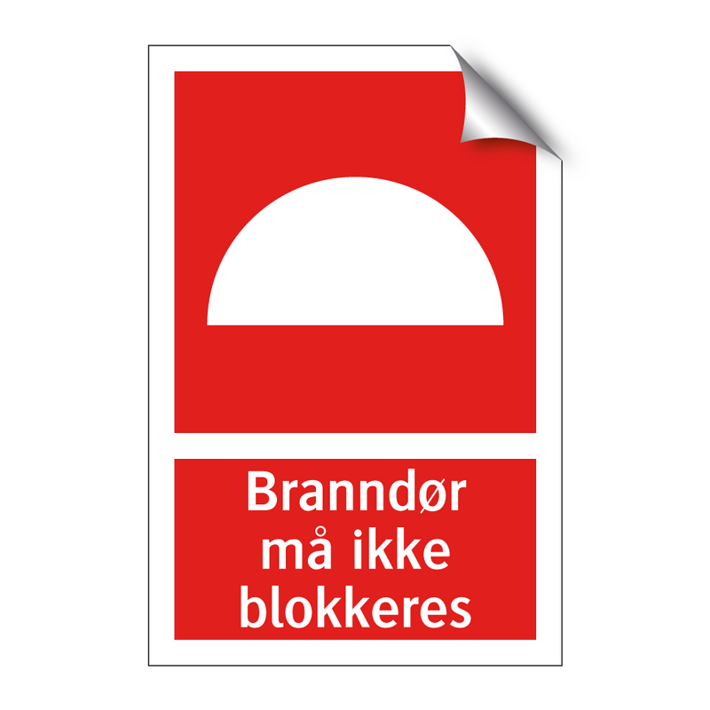 Branndør må ikke blokkeres
