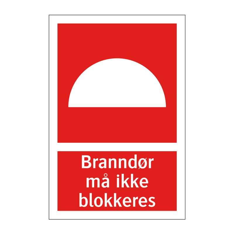 Branndør må ikke blokkeres