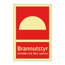 Brannutstyr området må ikke sperres