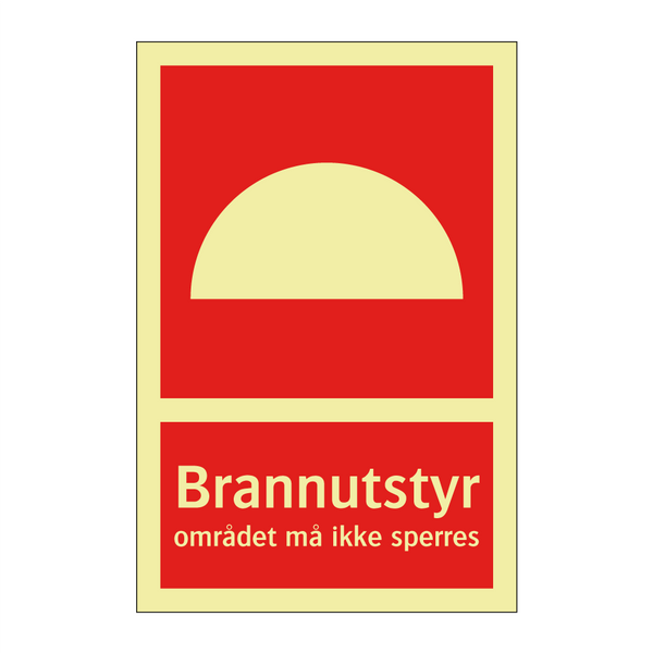 Brannutstyr området må ikke sperres