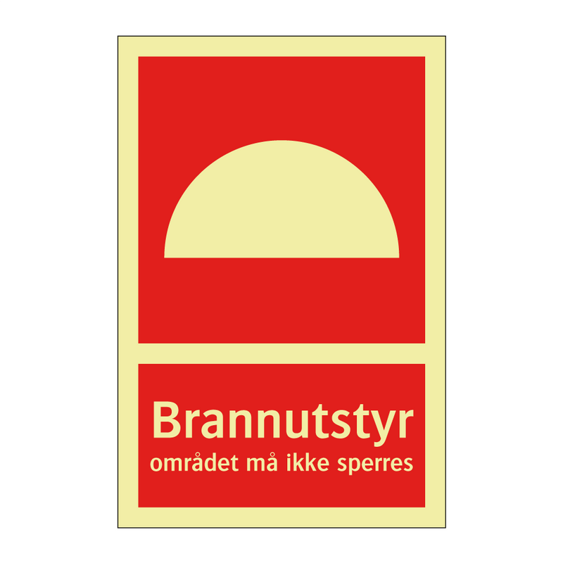 Brannutstyr området må ikke sperres