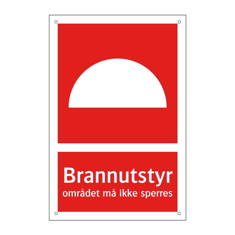 Brannutstyr området må ikke sperres