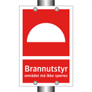 Brannutstyr området må ikke sperres