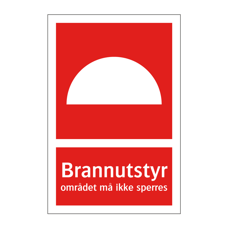 Brannutstyr området må ikke sperres