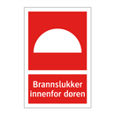 Brannslukker innenfor døren