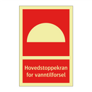Hovedstoppekran for vanntilforsel