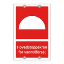Hovedstoppekran for vanntilforsel