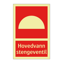 Hovedvann stengeventil