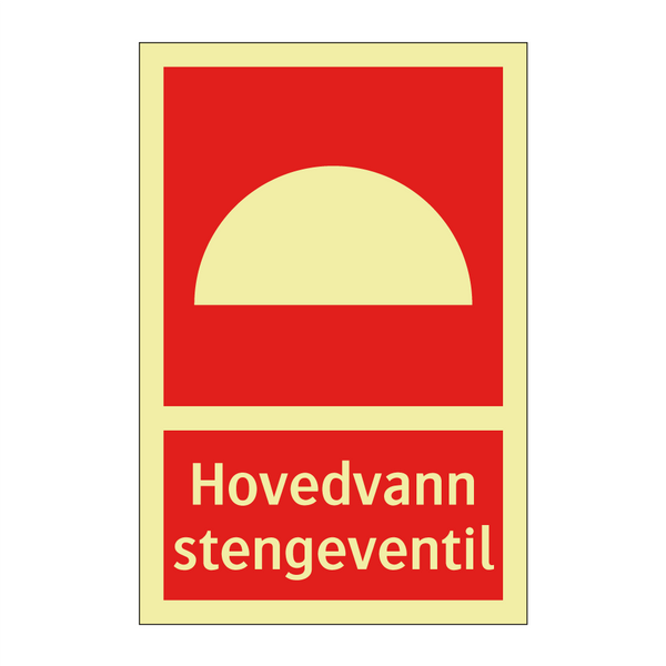 Hovedvann stengeventil