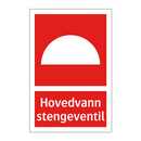 Hovedvann stengeventil