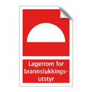 Lagerrom for brannslukkingsutstyr
