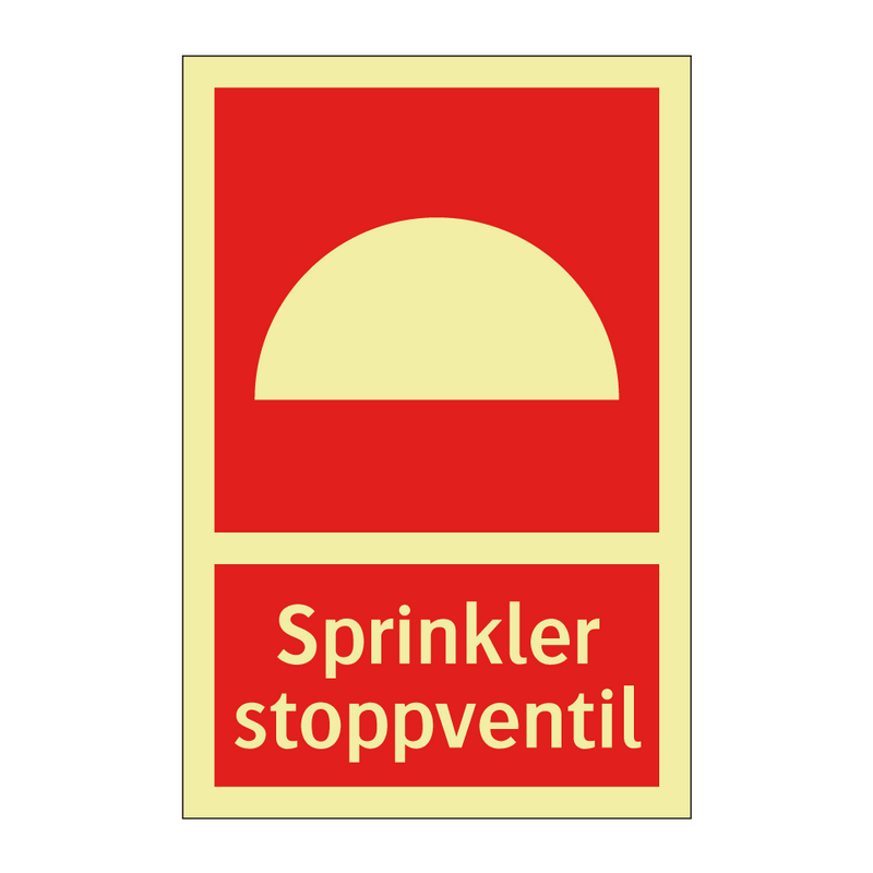 Sprinkler stoppventil
