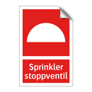 Sprinkler stoppventil