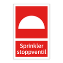 Sprinkler stoppventil