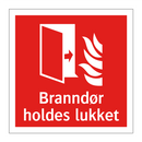 Branndør holdes lukket