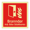 Branndør må ikke blokkeres