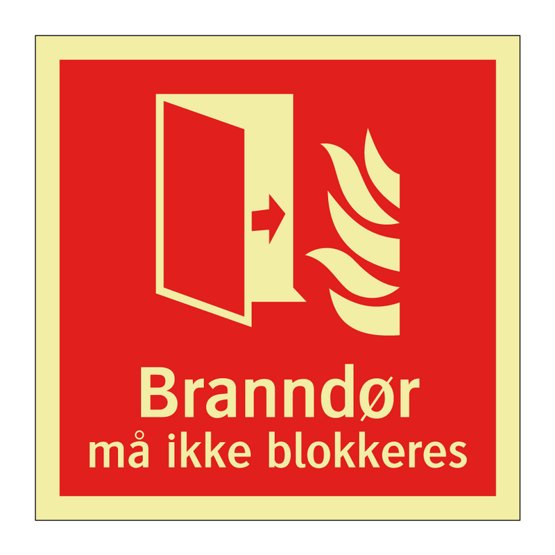 Branndør må ikke blokkeres