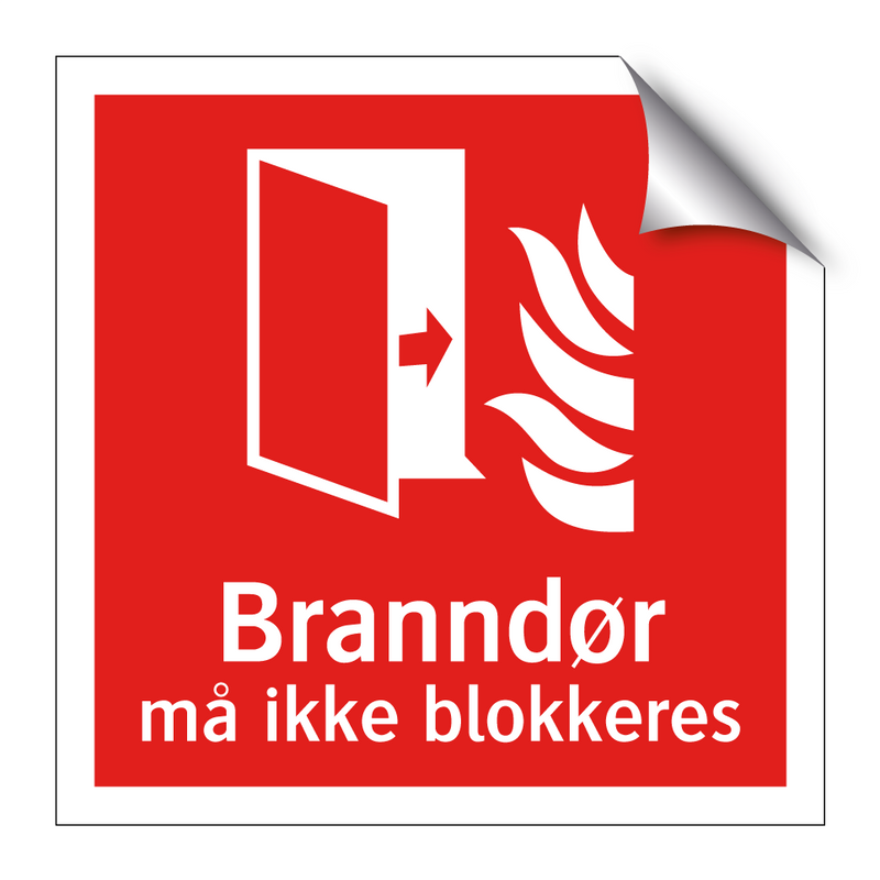 Branndør må ikke blokkeres