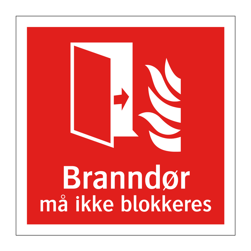 Branndør må ikke blokkeres