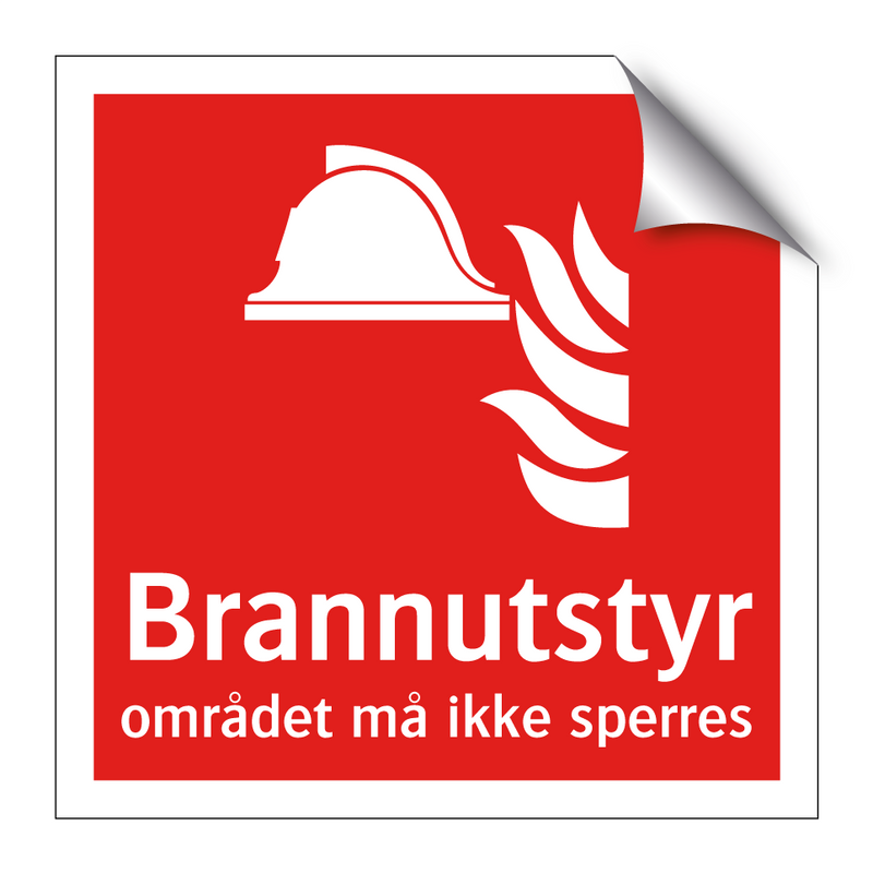 Brannutstyr området må ikke sperres