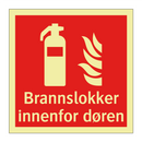 Brannslokker innenfor døren