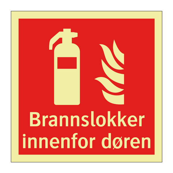 Brannslokker innenfor døren & Brannslokker innenfor døren & Brannslokker innenfor døren