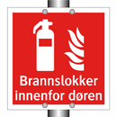 Brannslokker innenfor døren