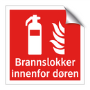 Brannslokker innenfor døren