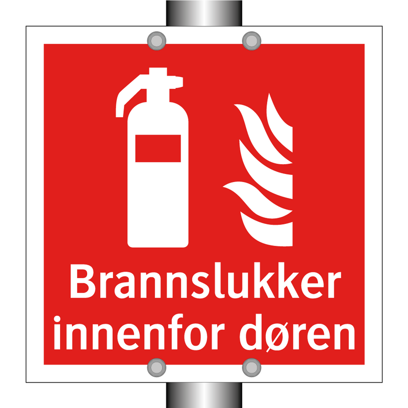 Brannslukker innenfor døren